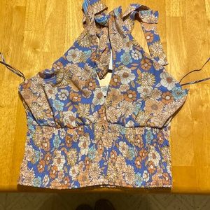 Sienna sky halter top. Medium. Floral print. New with tags